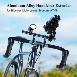 BRCOVAN Aluminum Alloy Handlebar Extender Extensions with 11.81'' Long Cross Bar with Double Clamp Mounting Base Fit 0.875'' / 1'' / 1.125'' / 1.26'' Handlebars for Bike Bicycle Motorcycle Scooter ATV