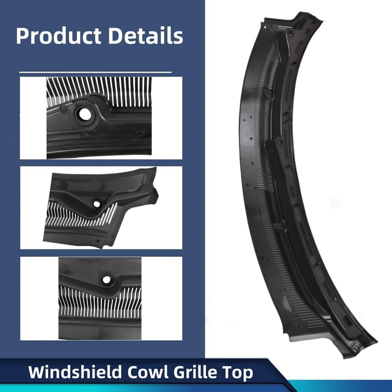 Black Windshield Wiper Cowl Grille Top Replacement for Ford Explorer