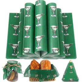 150 Sheets Tini Martini Wax Paper for Food, 9.8 x 8.3 inch Coquette Bow Greaseproof Wrapping Paper for Cocktail Party Holiday Sandwich Picnic Basket Liner Supplies