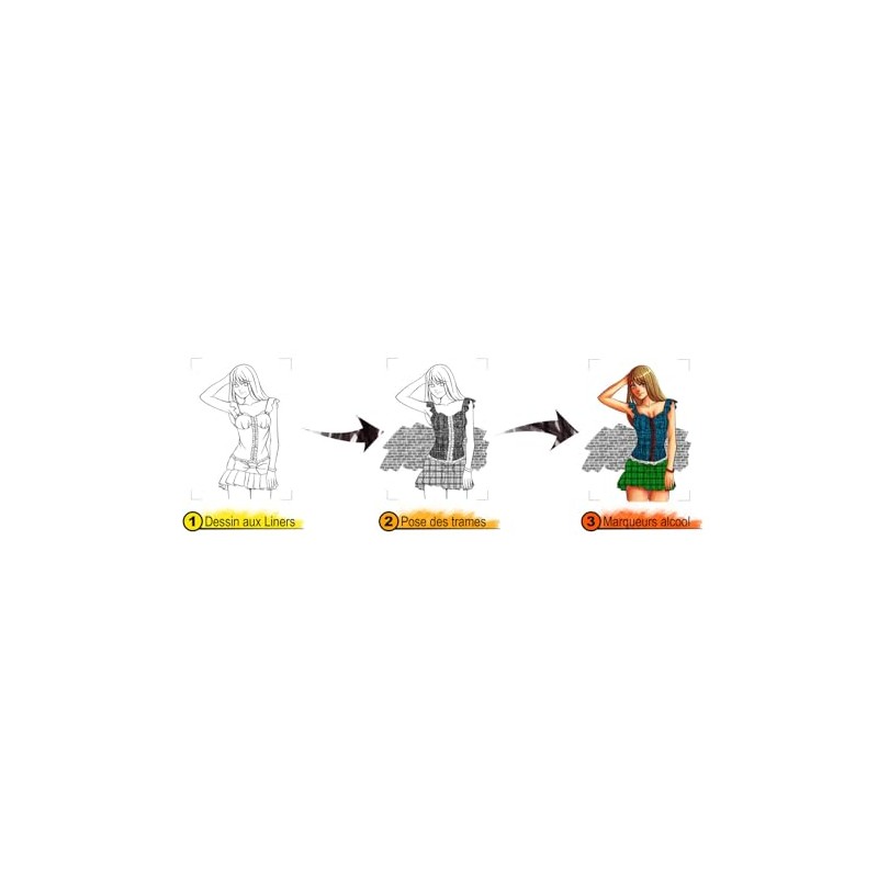 GRAPH'IT - Trama da trasferire per disegno e illustrazione Manga