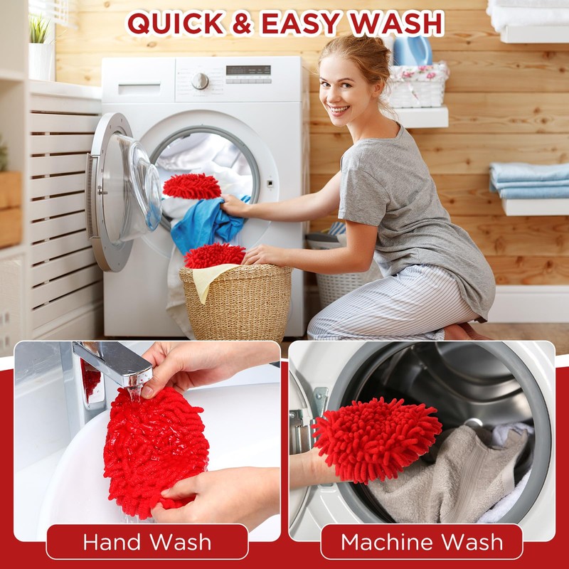 Baderke 3 Pack Chenille Mop Heads Replacements Compatible with 1