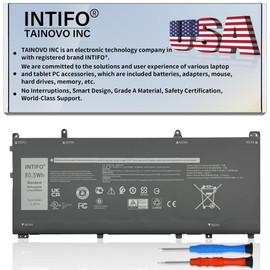 INTIFO 80.5Wh VG661 Laptop Battery Compatible with Dell Alienware X14 R1 R2 Series 0GD3C9 GD3C9 0V4N84 V4N84 Notebook [11.4V 6709mAh 6-Cell]
