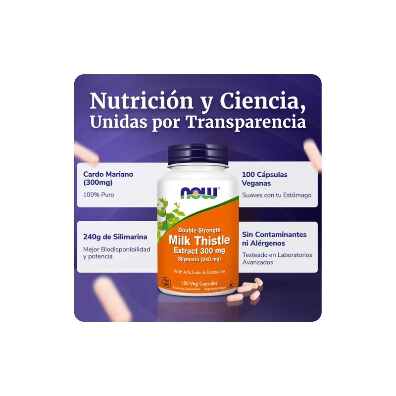 Kit Now Nac 1000mg Glutatión 500mg Cardo Mariano 300mg