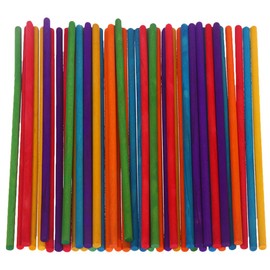 Toyvian 50pcs Color Stick Set Wood Tools Kid Tools Rhythm Sticks for Kids Musical Beating Sticks Drum Sticks for Replacement Beginner Instruments Sticks Manual Percussion Round Stick Child