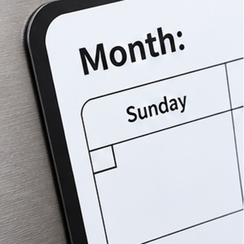 Magnetic Dry Erase Monthly Calendar for Refrigerator – Reusable Family