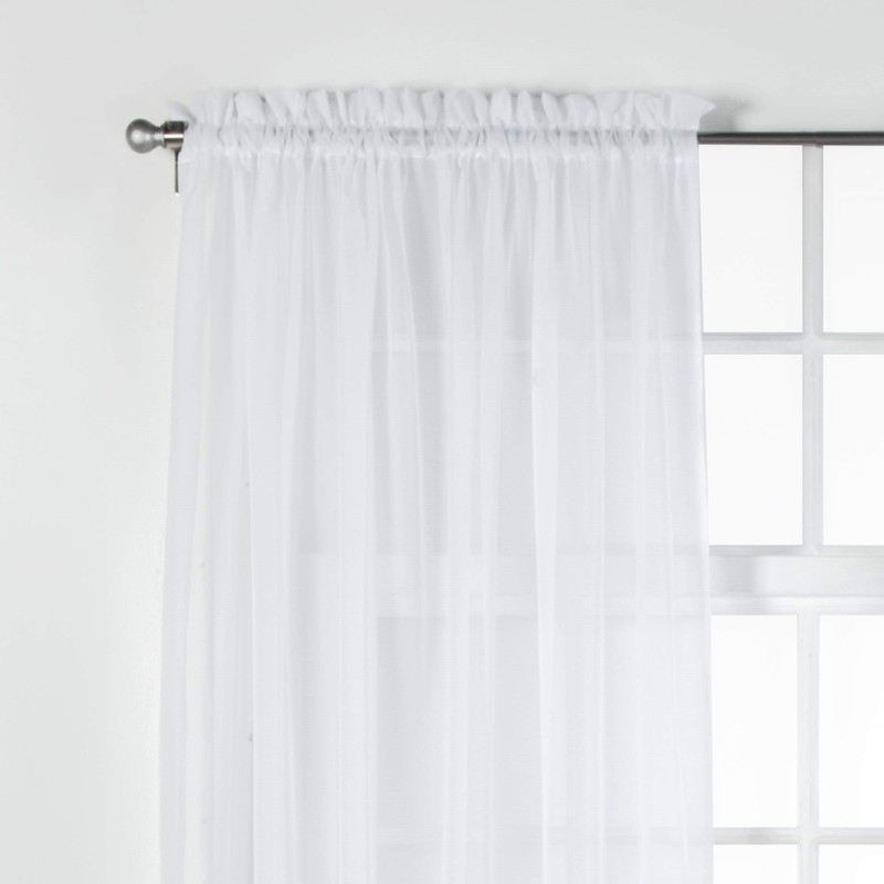 Stylemaster Elegance Sheer Voile, 60" X 63" | Panel, White