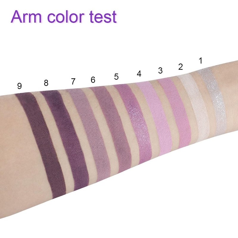 SUAKE Purple Eyeshadow Palette for Eye Makeup,High Pigmented Silver White