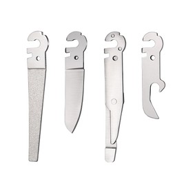 Roxon FT12 Build Your Own Multitool Accessory for Flex Multitool (4 pcs A Set Included Short Diamond File & Short Sheepsfoot Blade & Short Scissors & Bottle & Can Opener) Replaceable Tools