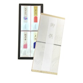 [Gift Incense Sticks for Gifts] Premium Incense Sticks Made in Japan, Set of 4 Types | Includes Iron on Provided | Sandalwood / Agarwood | Companion, Gift, Buddhist Altar, Obon / Life Day / Incense