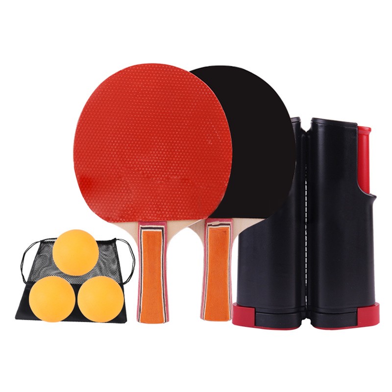 Table Tennis Set Paddles Balls Net Kit Portable Table Tennis