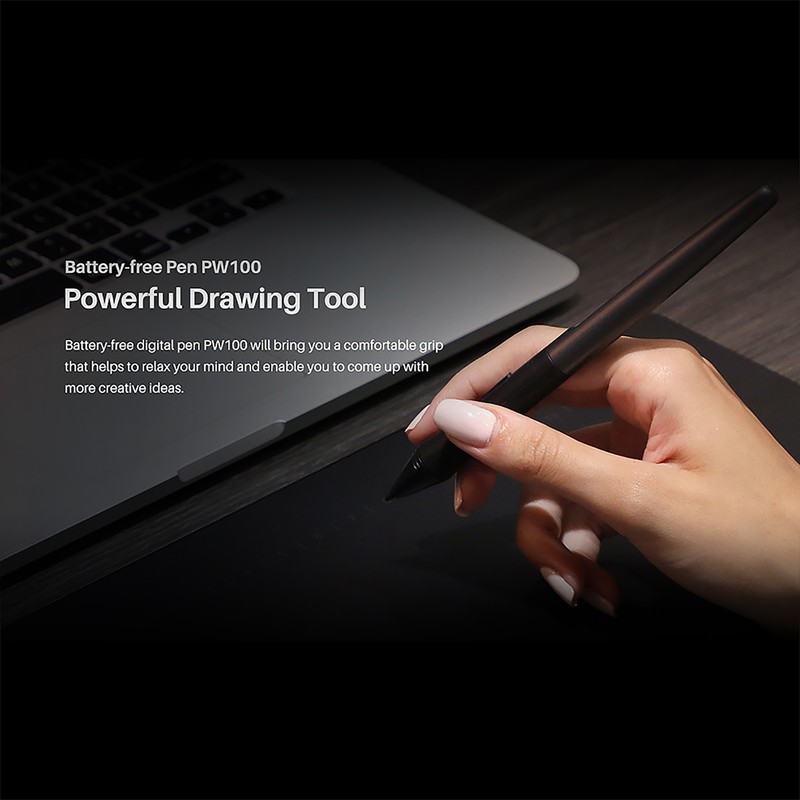 Huion PW100 Digital Pen Battery-free Digital Pen with 2 Programmable