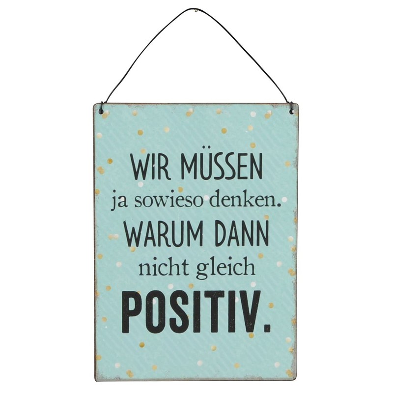 levandeo Set of 3 Metal Signs Height 20 cm Funny