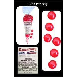 Red Gummy Gummi Bears Wild Cherry Albanese - Bulk Candy 5lb Bag With Red Sour Cherry Balls Gourmet Kruise Signature Gift Bag 10 OZ (NET WT 5 LBS.10OZ) 2 Item Bundle