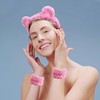 JazSwirl Face Wash Headband and Wristband Set, 3 Pcs Skincare