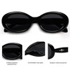 SOJOS Small Retro Oval Polarized Sunglasses for Women Men 90s