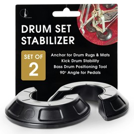 JK DRUMPLATES 2-Pack Drum Hooves | Stabilize Your Drumset | Non-Slip Drum Accessories | Compatible with Kick Drums, Bass Drums, Pedals | Anchor for Drum Rugs & Mats | Ø4,17 in x 0,98 in