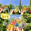 42Pcs Transparent Dried Flower Bookmark Marking Kit, Includes 40Pcs Handmade
