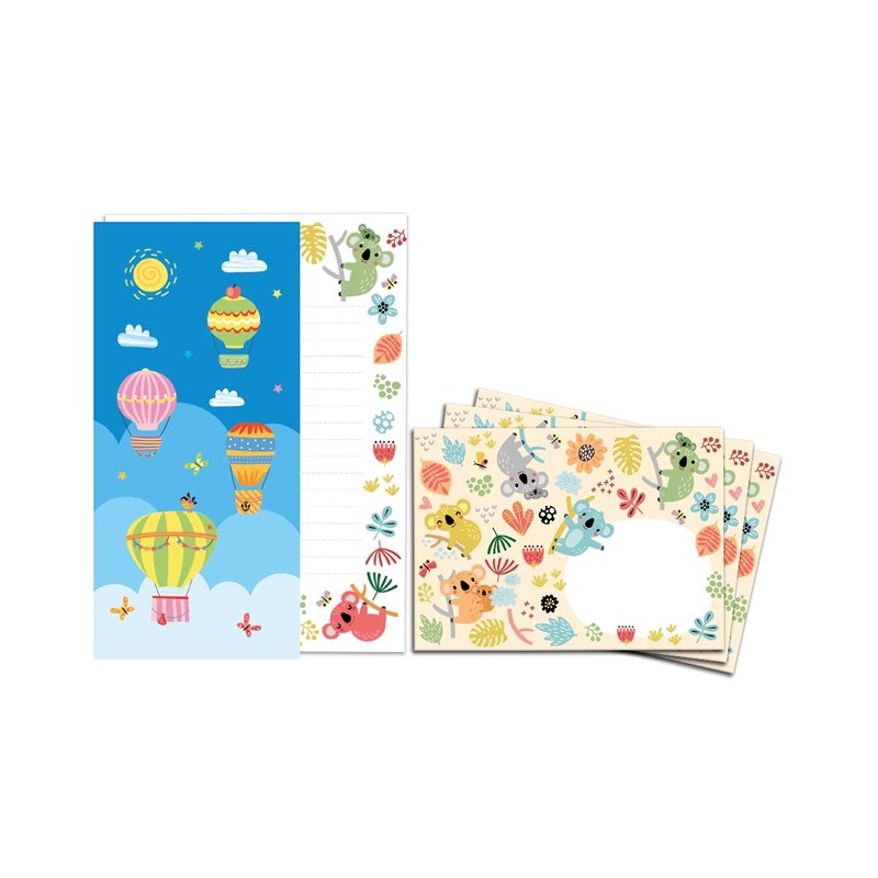 Letter Pad with Envelope for Kids Animals Koala Stationery Set