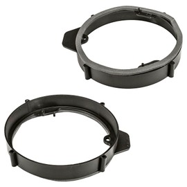 Tomzz Audio® 2834 024 Rings Speaker Adaptor for Mercedes A-Class W176 B-Class W246 Front Door Black Plastic Holders for 165 mm DIN Speaker