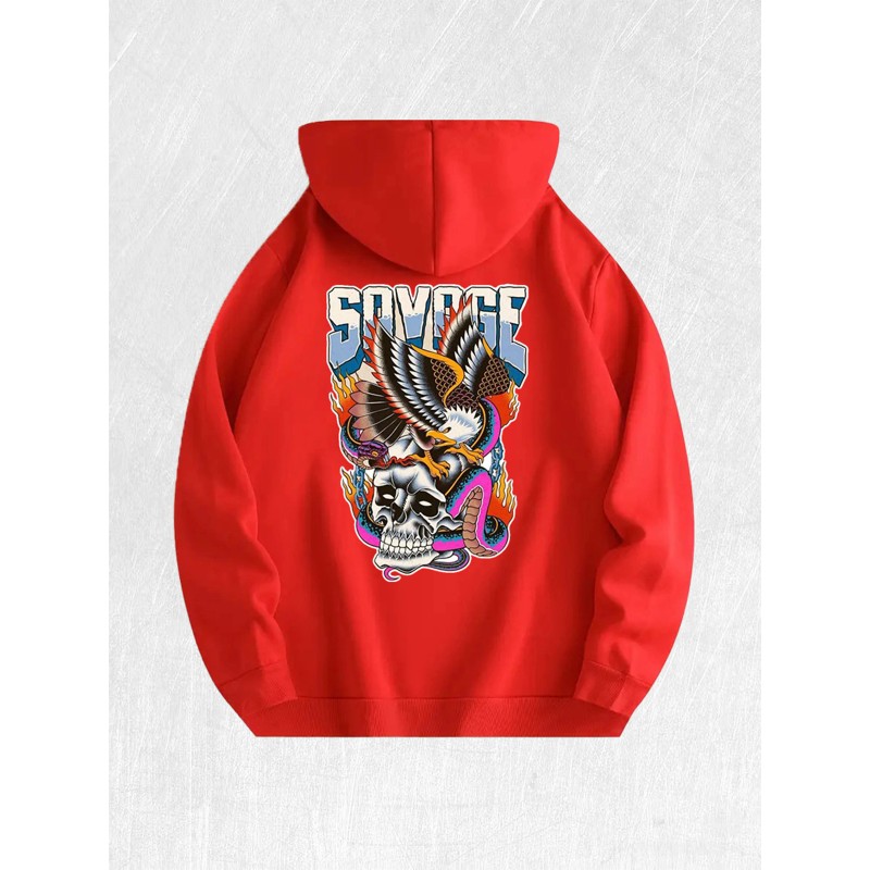 Savage Graphic Hoodie 100% Cotton US Warehouse 7 ColorsColor: Light