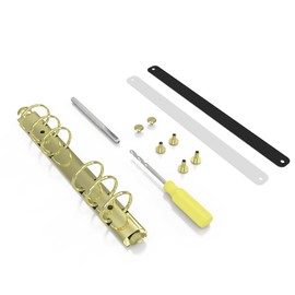 Stationery.Life Ring Binder Mechanism Replacement Kit for Personal Organizers Planners 6 Rings (Gold, Personal)