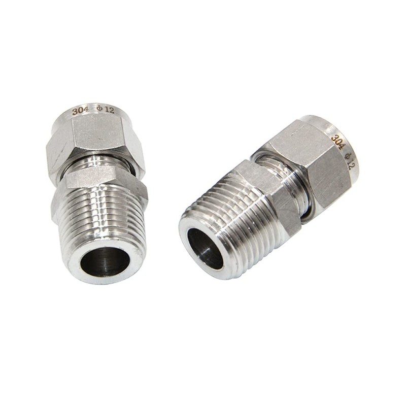 Pysrych 304 Stainless Steel Compression Fitting 1/4" Tube OD x