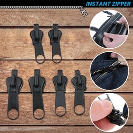 Fix Zippers | 6 Removable Zipper Repair Reusable, Convenient Head Replacement, 6 Fixed Head Repair Kit, Metal Fixing Slider Repair Instant Can Remove Head Slider Replacement Parts. Durable pull