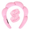 Wecoe Spa Headband and Wristband Set Skincare Headband Makeup Headband
