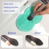 Vasterqua 2 Pcs Makeup Brush Cleaning Mat, Silicone Makeup Brush