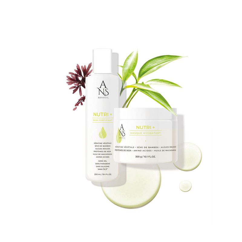 ANS Brasil Bain Nutri + Shampoo mit pflanzlichem Keratin, für