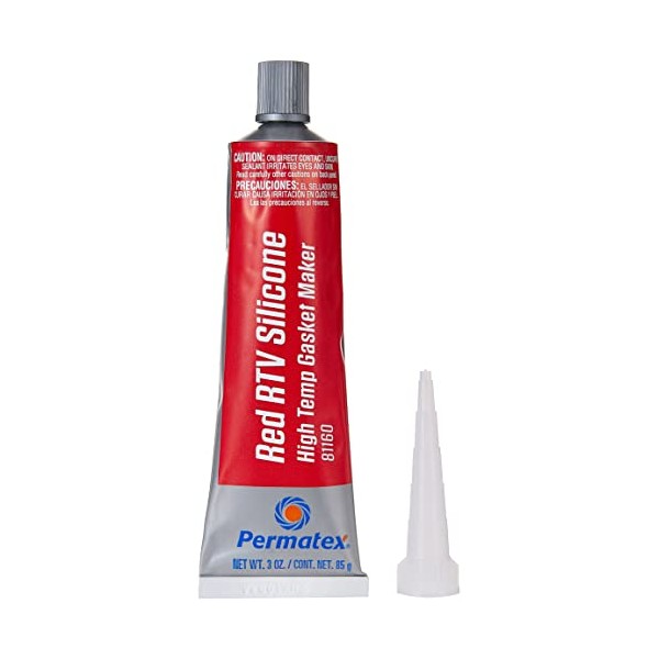Permatex Permatex 81160 High-Temp Red RTV Silicone Gasket, 3 oz