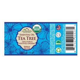 US Organic 100% Pure Tea Tree Essential Oil, Steam Distilled, USDA Certified Organic, for Hair, Skin, Scalp, Foot, Toenails, and More. Sourced from South Africa, Undiluted, Non-GMO (10 ml, 2 Pack)