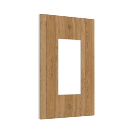 Annisrak Decorative Outlet Covers Light Oak Wood Grain 1 Gang Single Rocker Light Switch Cover Plate GFCI Wall Plates Electrical Switch Plate Cover for Farmhouse Cabin Decor（Plastic）