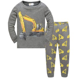 Little Hand Boys Pyjamas Long Sleeve Autumn Winter Children's Sleepwear Rocket Hook Machine Fire Engine Pyjamas 1-7 Years, hook machine