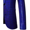 ZEROYAA Men's 70s Disco Suits Metallic Shiny Sequin Outfits Blazer