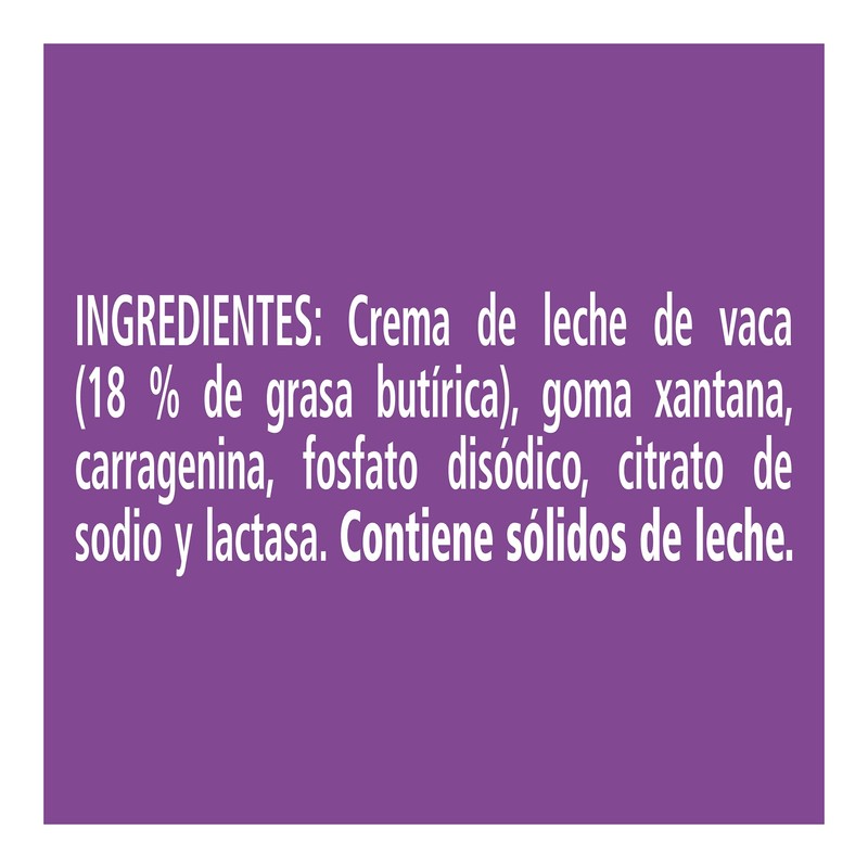 Nestle Media Crema Deslactosada, 190 g