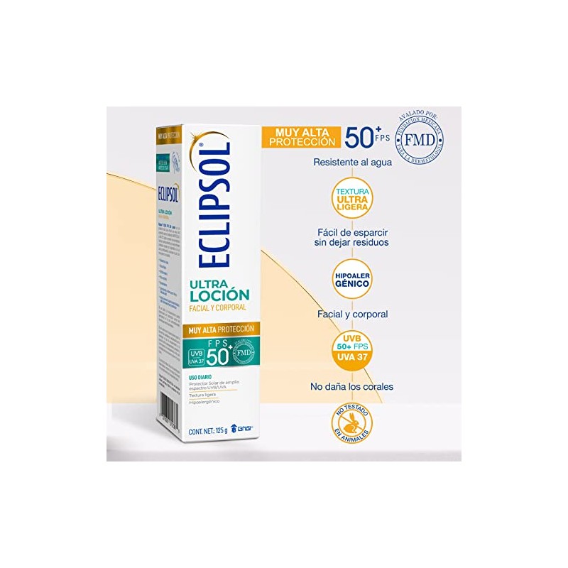 Eclipsol - Ultra Loción FPS 50, Protector Solar Facial y