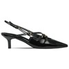 MUCCCUTE Black Kitten Heels for Women Pointed Toe Slingback Low