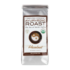 Ayurvedic Roast - Hazelnut, Organic Coffee Substitute Caffeine Free Antioxidant Adaptogenic Non Acidic Grain Coffee Chicory Ashwagandha 11 oz.