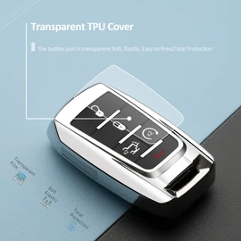 ZSPDACC Compatible with Ram Key Fob Cover Silver car Key Chain Case Holder Protector 1500 Classic 2500 3500 Laramie ProMaster 1500 ProMaster 2500 ProMaster 3500 ProMaster City Dodge Accessories
