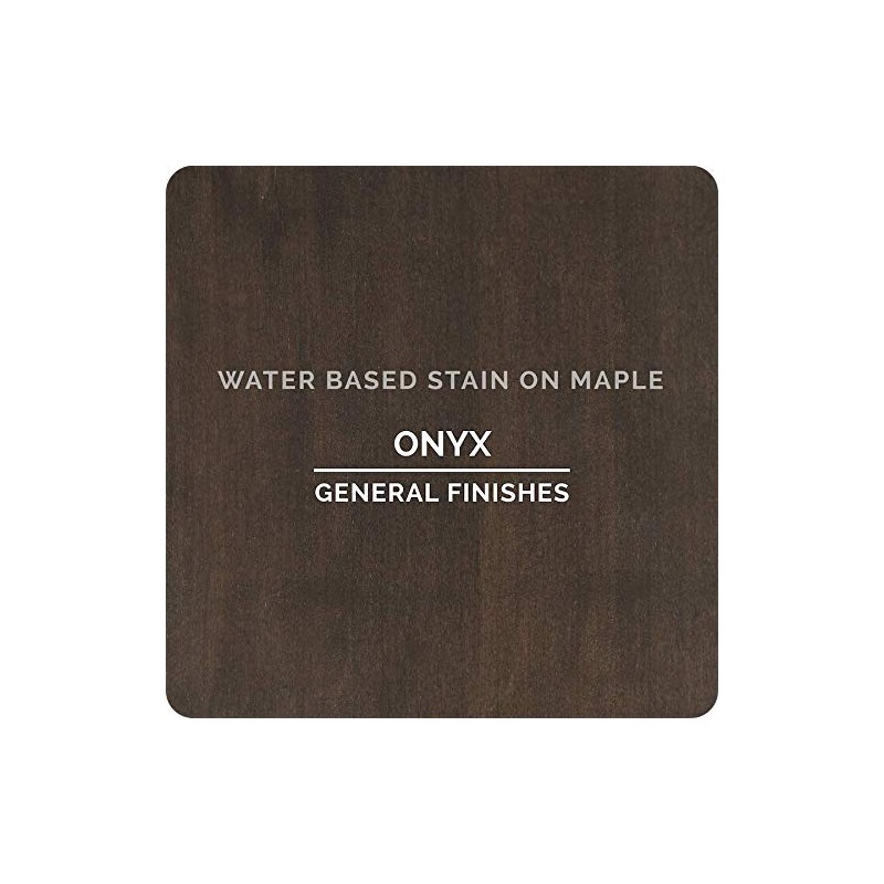 General Finishes Water Based Wood Stain, 1 Pint, Onyx