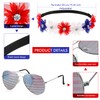 Hicarer 5pcs 4th of July Accessories Set Flower Patriotic Headband