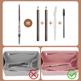 Apooliy 3 in 1 Eyebrow Pencil with Bow Razor and Brush,Waterproof Ultra-Fine Tip Brow Pencil,Eyebrow Pen with Refillable Replacement