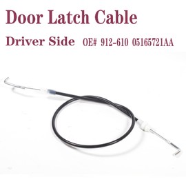 Door Latch Cable Front Left Driver Side 912-610 Fits for Dodge Ram 1500 2500 3500 2011 2012 2013 2014 2015 2016 2017 2018 2019 2020 2021 2022 2023 2024 05165721AA