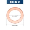 sourcing map 30 Pcs Metric M8 x 12mm x 1mm