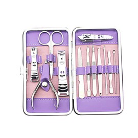 BIUDECO 12pcs Nail Clipper Set Stainless Steel Nail Manicure Kit Cuticle Clippers Grooming Kit Travel Storage Case