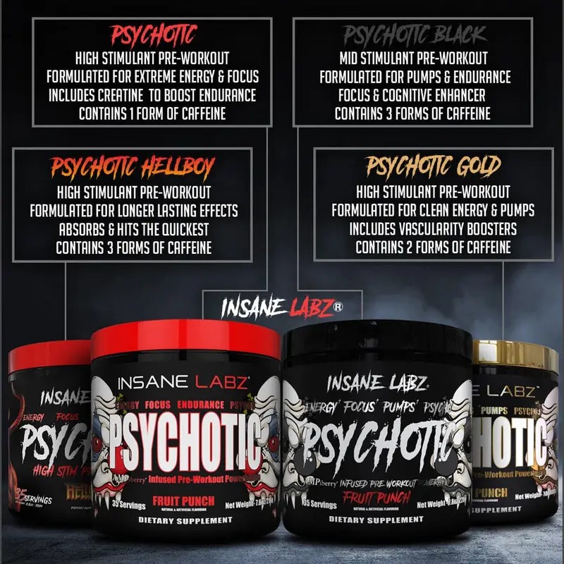 Psychotic Black by Insane Labz – High Energy Pre Workout