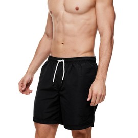 Indicode Men's Ferguson Swimming Trunks with 3 Pockets and Drawstring, Swimming Shorts for Men, navy