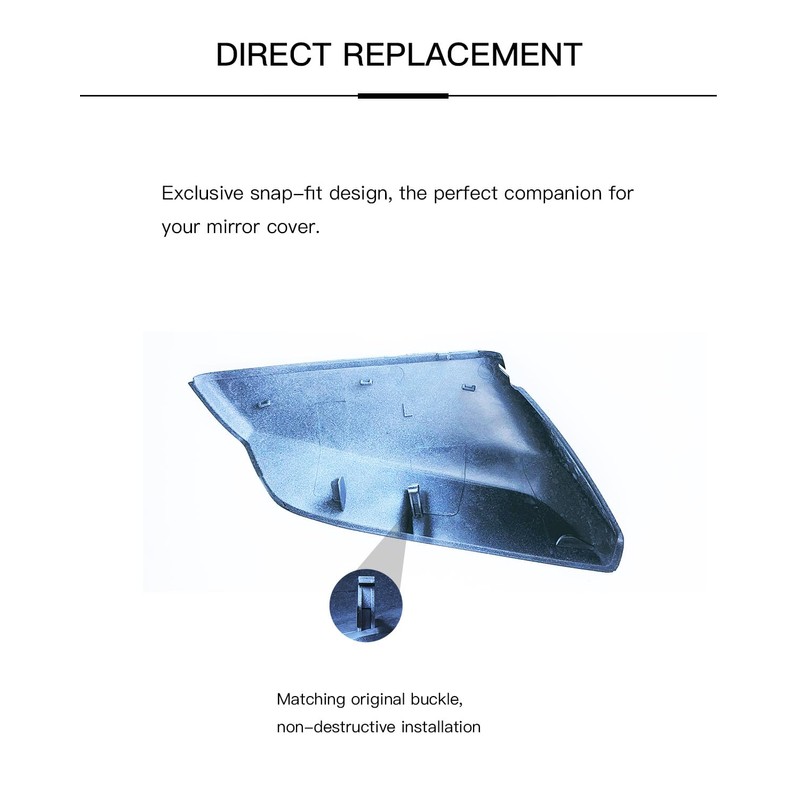 TKPUFR Left Driver Side Mirror Cover Cap Compatible with Chevy