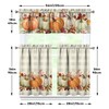 Fall Thanksgiving Kitchen Curtains Valances and Tiers 3 Piece Set,Orange,White,Green,Pumpkin